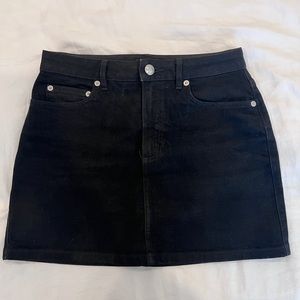 A.P.C. Black Denim Mini Skirt Size 34 EU / US 2